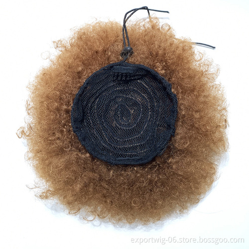 8inch Afro Puff Ponytail Synthetic Hair Bun Curly Chignon Hairpiece  Clip Hair Extensions  Kinky Curly Ponytail